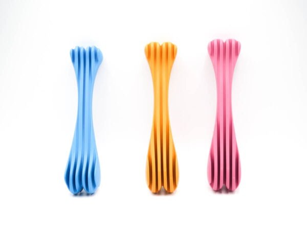 UK Made Interactive Eco Friendly Bone Shaped Recycled Dog Toy Available In Various Colours