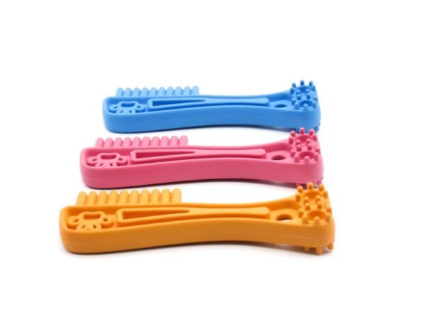 UK Made Interactive Eco Friendly Tooth Brush Shaped Dog Toy Available In Various Colours